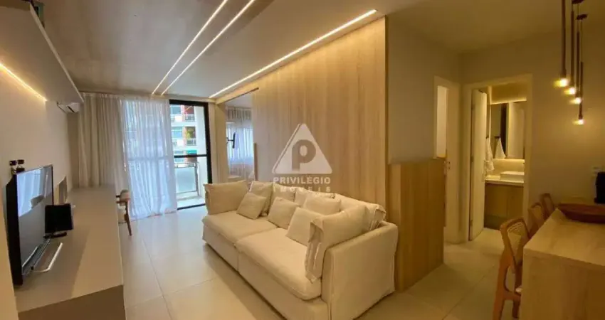Apart hotel em ipanema!! legítimo sala e quarto com varanda e 1 vaga na escritura. 51m²