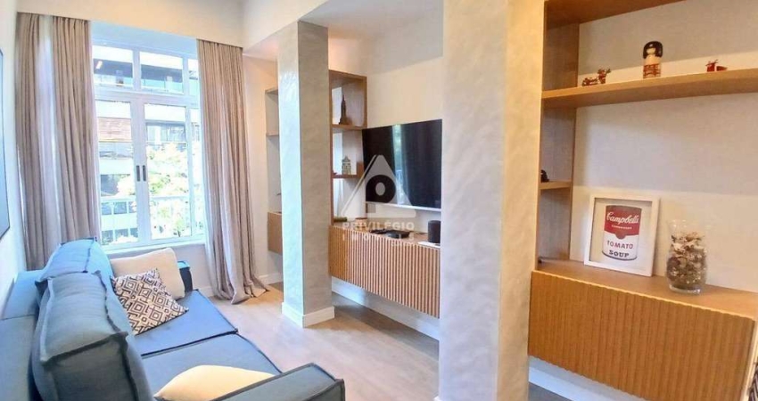 Ipanema! Apartamento, sala, 2 quartos, 1 suite com closet, vaga, 75m²