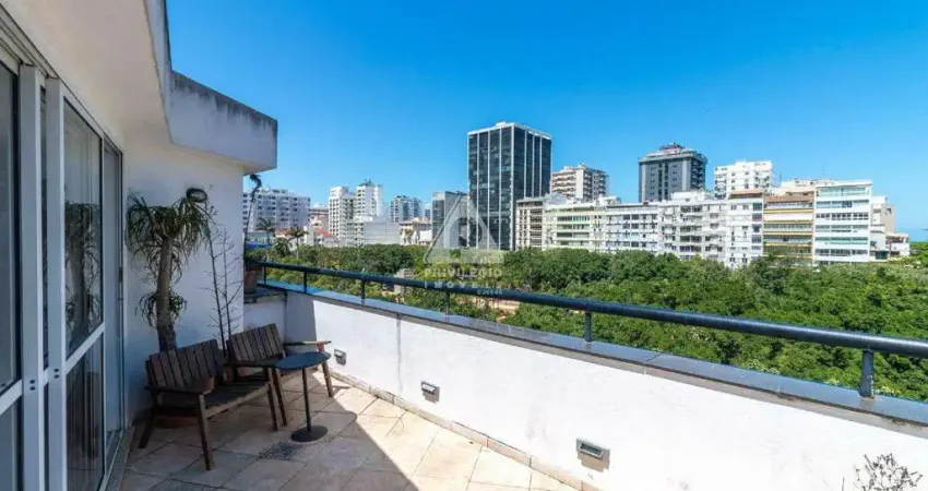 Cobertura duplex em ipanema: 2 quartos, 2 vagas e vista cinematográfica