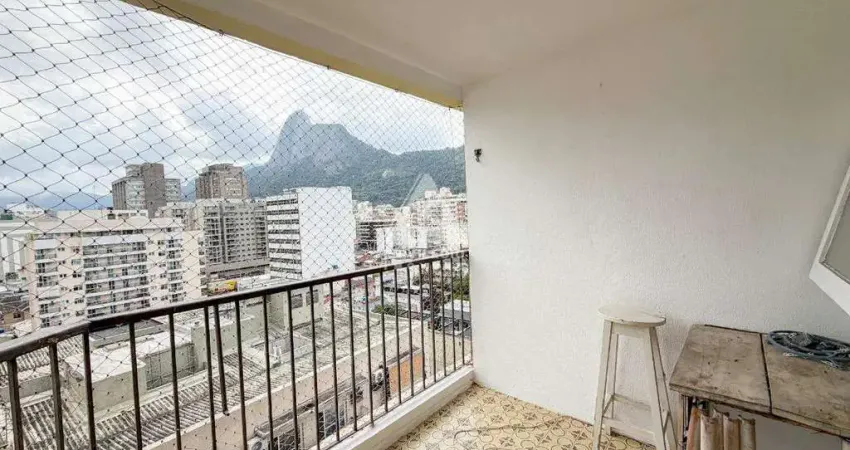 Apartamento em botafogo: 2 quartos, 1 vaga e vista para o cristo