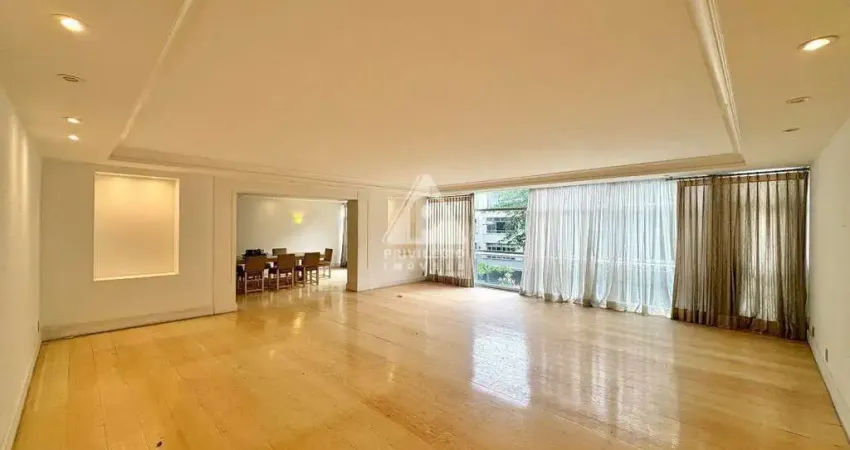 Espaçoso e sofisticado apartamento no coração do leblon – 297m², 4 quartos, suíte, 2 vagas, próximo a praia