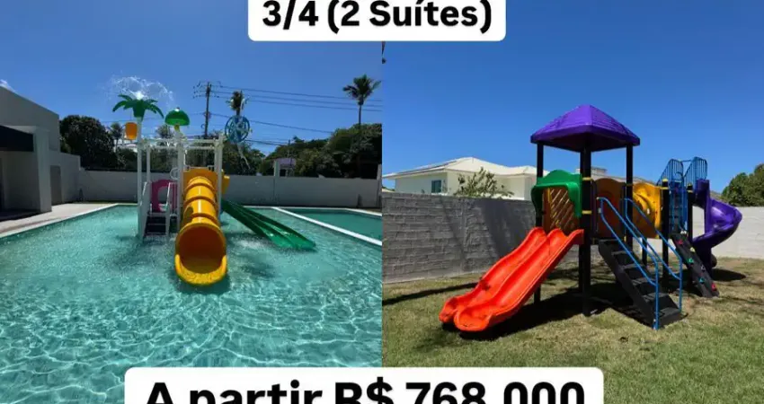 Apartamento a venda NOVO 3/4 sendo 2 suítes em Vilas do Atlântico