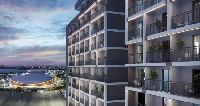 Apartamentos 2 quartos com varanda, suíte, condomínio com área de lazer, em frente ao parque olímpico na barra olímpica