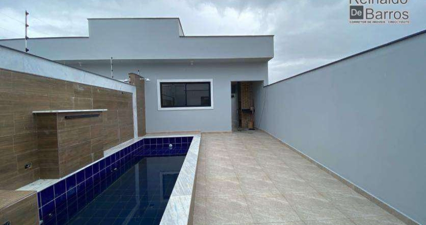 Casa com 2 dormitórios e piscina à venda, 86 m² por R$ 359.000 - Cibratel II - Itanhaém/SP