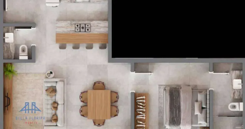 Apartamento com 1 dormitório à venda, 56 m² por R$ 594.000,00 - Barra da Lagoa - Florianópolis/SC