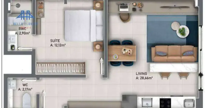 Apartamento com 1 dormitório à venda, 52 m² por r$ 855.000 - centro - florianópolis/sc