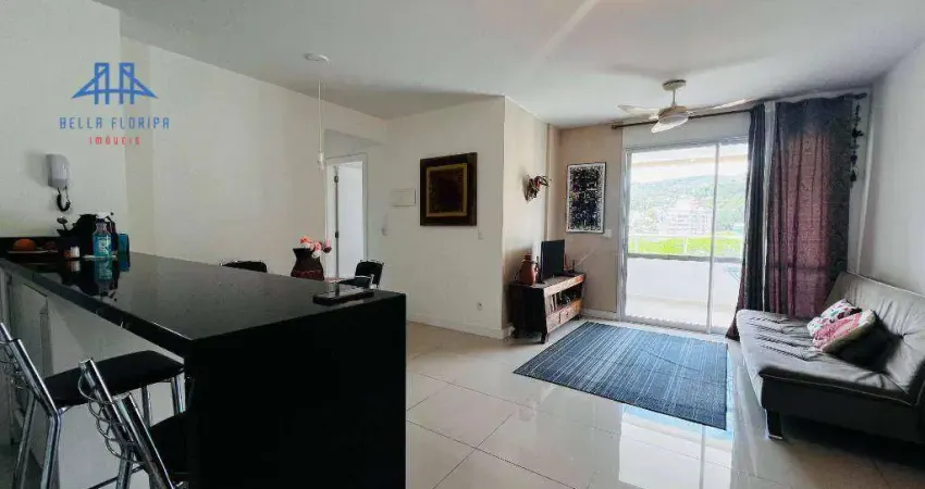 Apartamento para locação com 72m² ao lado da ufsc - 2 quartos, suíte, sacada c/ churrasqueira, 2 garagens livres, salão de festa, espaço fitness.