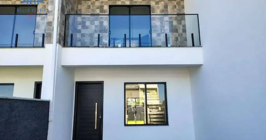 Sobrado novo, com 02 suítes , sotão,quintal. excelente localização. financiavel!!! 91 m² por r$ 619.000 - são joão do rio vermelho - florianópolis/sc