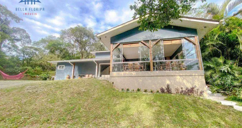 Chácara com 9.300m2 , 235m2 de área construída à venda, por r$ 2.800.000 - ratones - florianópolis/sc