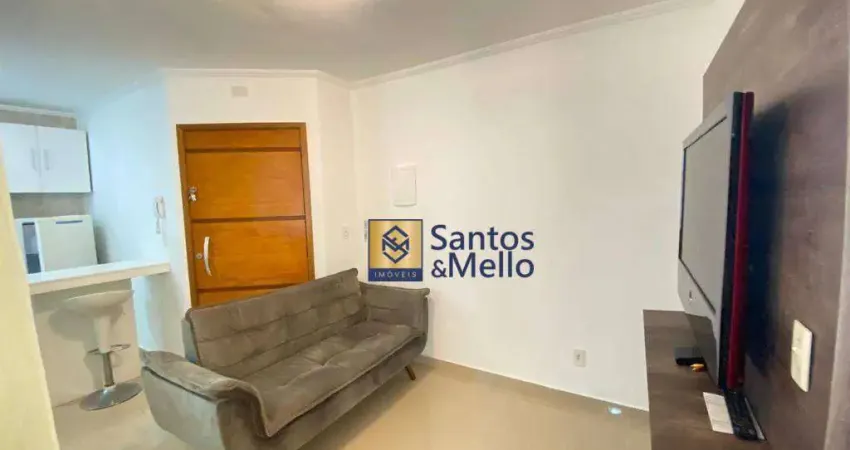 Apartamento com 2 dormitórios, 53 m² -mobiliado- venda por r$ 320.000 ou aluguel por r$ 2.750/mês - campestre - santo andré/sp