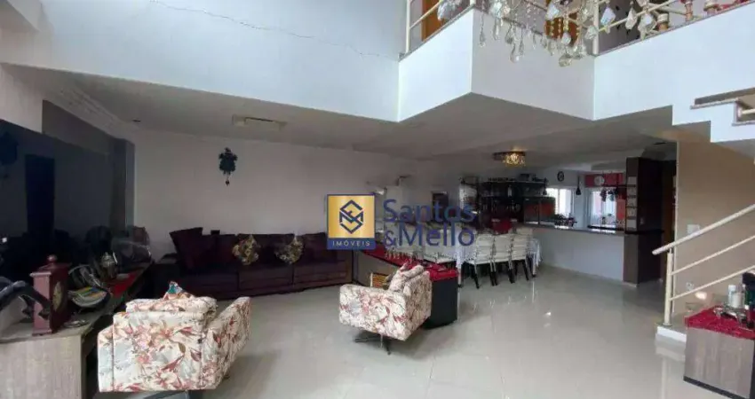 Cobertura com 4 dormitórios para alugar, 250 m² por r$ 13.365,86/mês - jardim - santo andré/sp