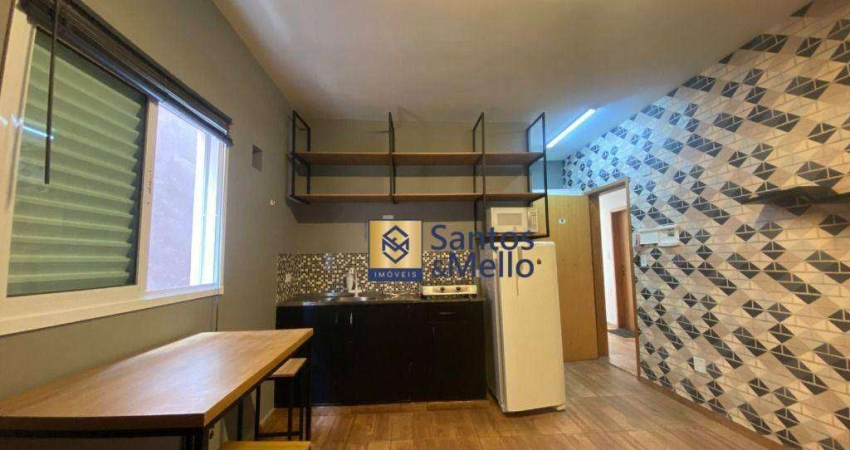 Kitnet com 1 dormitório para alugar, 27 m² por R$ 1.725,00/mês - Bangu - Santo André/SP