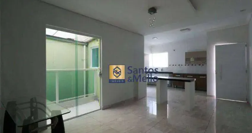 Casa com 2 dormitórios para alugar, 70 m² por R$ 2.840,00/mês - Campestre - Santo André/SP