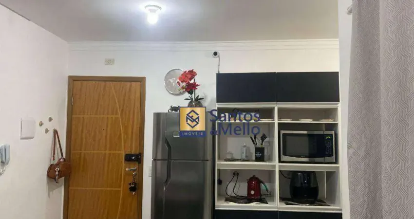 Apartamento com 1 dormitório, 45 m² - venda por R$ 350.000,00 ou aluguel por R$ 1.800,01/mês - Vila Curuçá - Santo André/SP