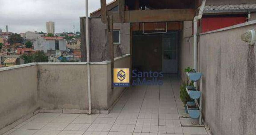 Cobertura com 2 dormitórios para alugar, 88 m² por R$ 2.042,50/mês - Parque Oratório - Santo André/SP