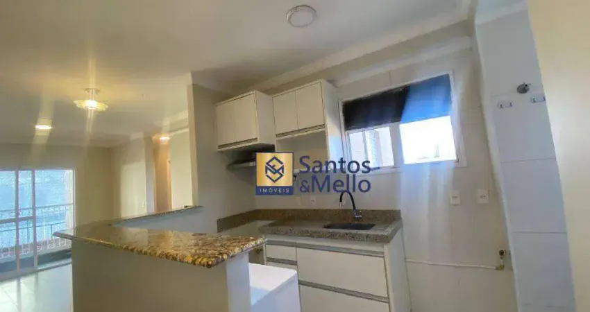 Apartamento com 3 dormitórios para alugar, 62 m² por r$ 2.806,00/mês - parque bandeirante - santo andré/sp