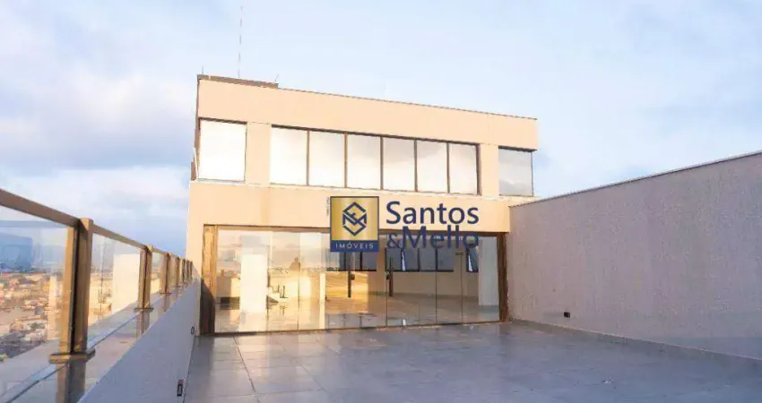 Spazio rooftop, 110m² internos, 54m² mezzanino.141m² externos,