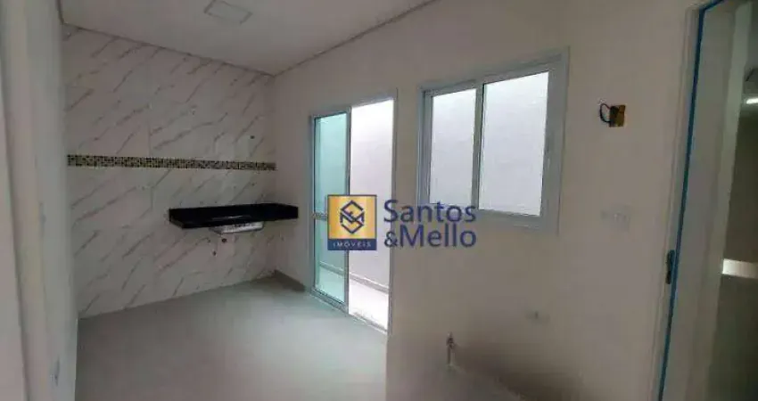 Kitnet com 1 dormitório para alugar, 22 m² por r$ 1.650/mês - parque novo oratório - santo andré/sp