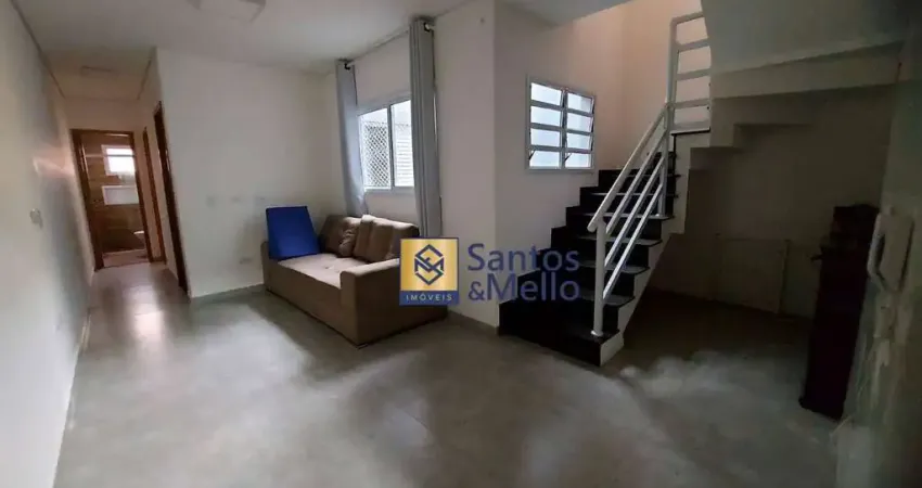 Cobertura com 2 dormitórios para alugar, 52 m² por r$ 2.699,60/mês - parque oratório - santo andré/sp
