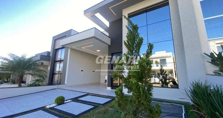Casa com 3 quartos suítes à venda, 155 m² por R$ 1.390.000 - Jardim Bréscia - Indaiatuba/SP