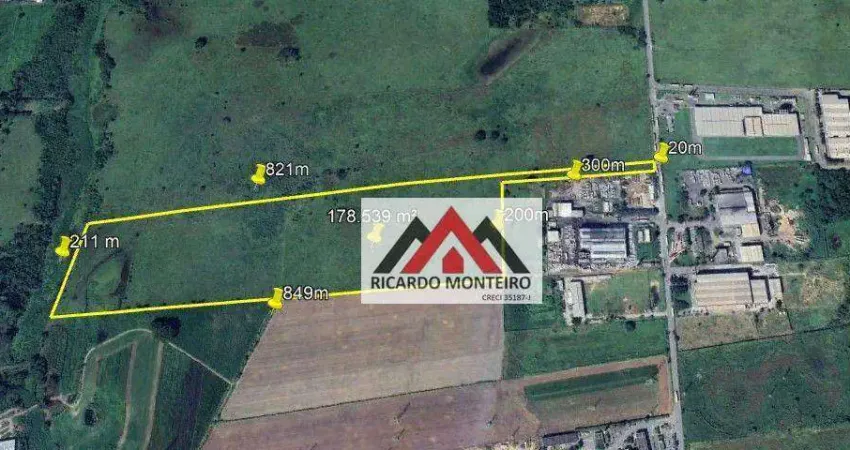 Terreno à venda, 178539 m² por r$ 14.750.000,00 - distrito industrial - pindamonhangaba/sp