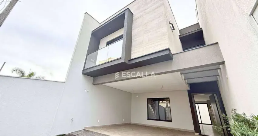 Sobrado de alto padrão à venda no Bairro América – Joinville | 3 suítes, área gourmet e 150m² privativos