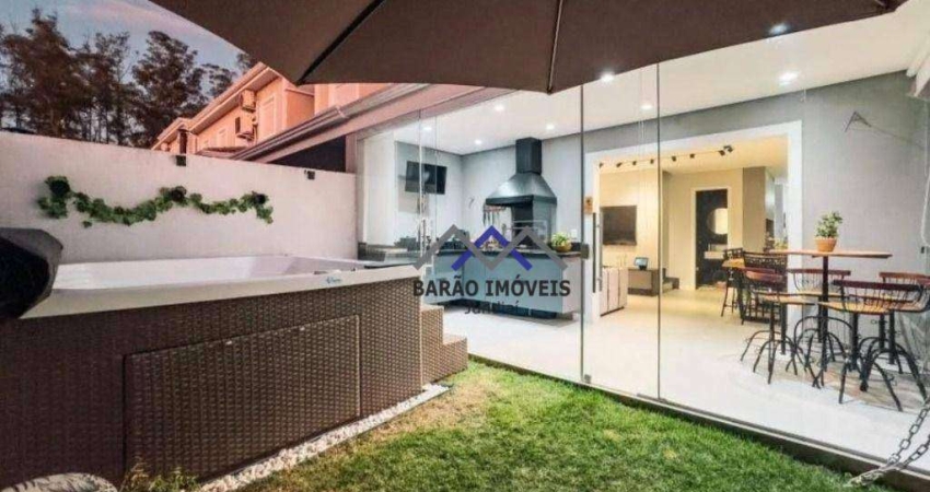 Casa em Mobiliada em condomínio com 3 dormitórios à venda, 110 m² por R$ 1.075.000 - Cidade Nova - Jundiaí/SP