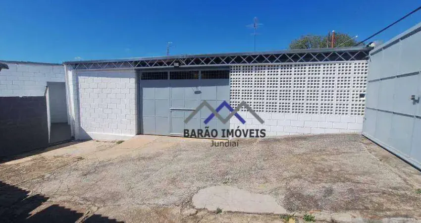 Casa comercial 200m² e galpão de 250m² com amplo terreno no caxambu, jundiaí/sp