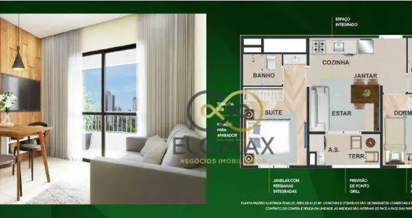 Apartamento com 2 dormitórios à venda, 46 m² por R$ 360.000,00 - Vila Rio de Janeiro - Guarulhos/SP