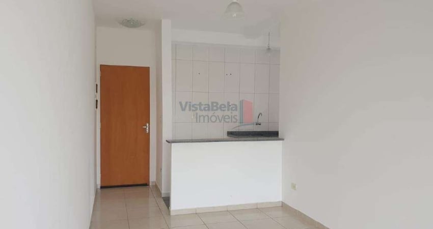 Apto com 2 dormitórios, banheiro, sala ampla, cozinha e área de serviço,