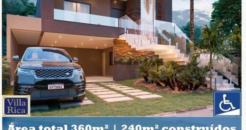 Casa com 3 suítes, ampla, moderna em construção no Condomínio Villa Rica