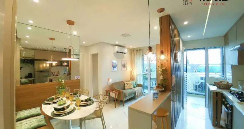 MAXY Franceschini, 56m², 2 quartos, 1 suíte, varanda gourmet, Hortolândia