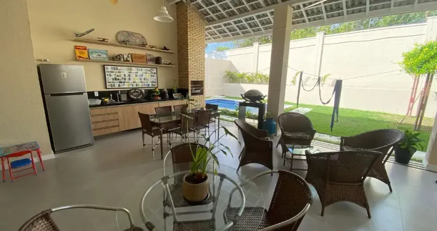 Casa 228m², Plana Em Condômino, 3 Suites 100% Projetada +  Gabinete,  Alphaville Eusébio