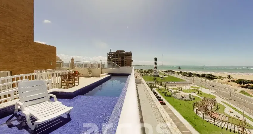 Smart Residence, Apartamento mobiliado com varanda e vista para o mar, 50m², na Coroa do Meio. Condomínio com piscina na cobertura, a apenas 150 m da praia.