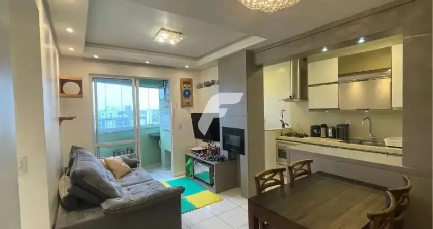 Apartamento semi mobiliado com 2 dormitórios e sacada com churrasqueira no jardim cidade de florianópolis