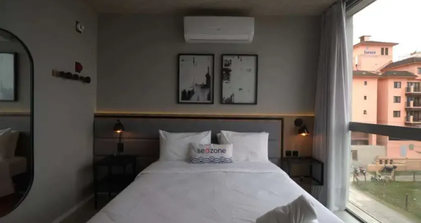 Studio totalmente mobiliado a 150 metros do mar em jurere - florianópolis - sc