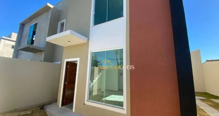 Casa próximo a praia com 3 dormitórios à venda, 90 m² por R$ 430.000 - Praia Mar - Rio das Ostras/RJ