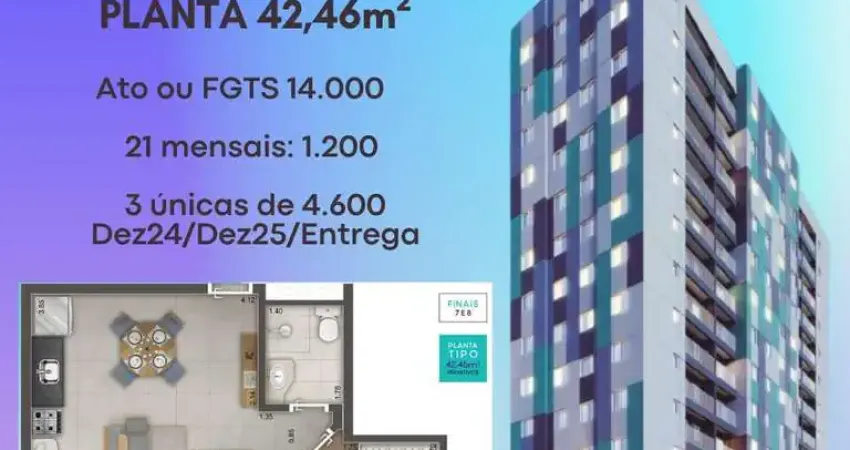 Apartamento para Venda em Osasco, Jaguaribe, 2 dormitórios, 1 banheiro, 1 vaga