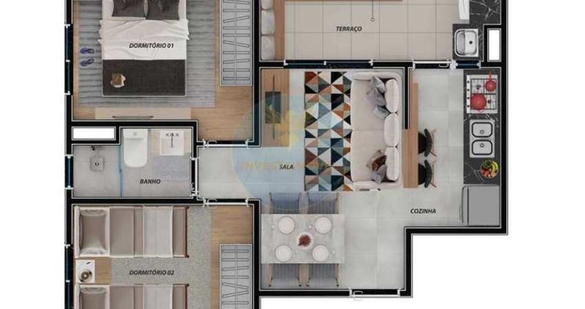 Apartamento com 2 quartos à venda na Rua Tomás Sepé, 615, Granja Viana, Cotia