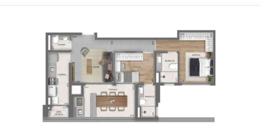 Apartamento com 2 quartos à venda em Água Branca - SP
