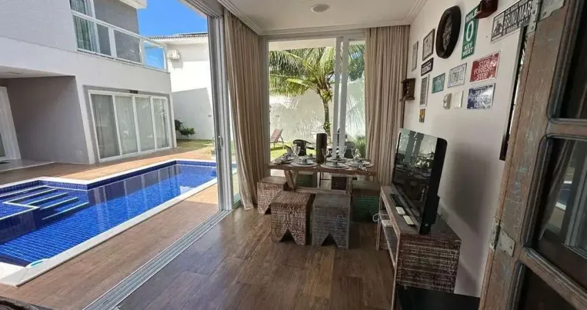 Casa com 3 dormitórios à venda, 281 m² por r$ 2.630.000,00 - alphaville litoral norte 1 - camaçari/ba