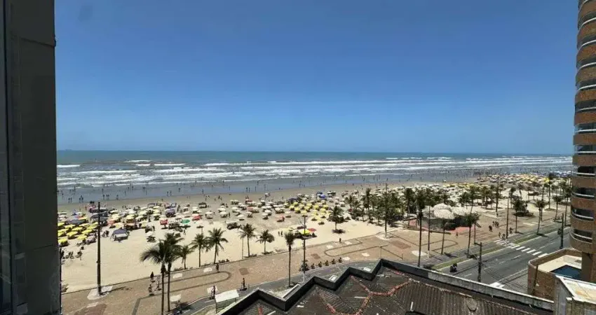 Apartamento frente mar na ocian mobiliado, com 02 dormitórios r$145 mil