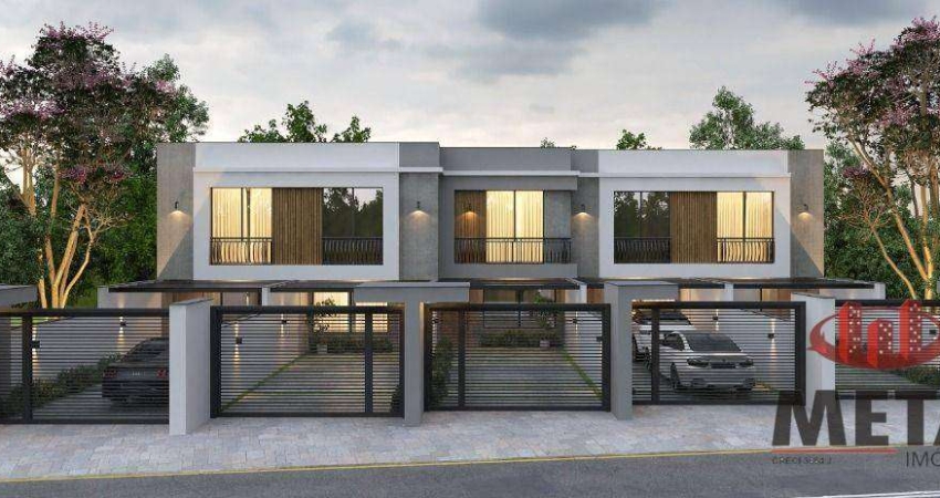 Sobrado com 3 dormitórios à venda, 107 m² por R$ 652.118,24 - Saguaçu - Joinville/SC