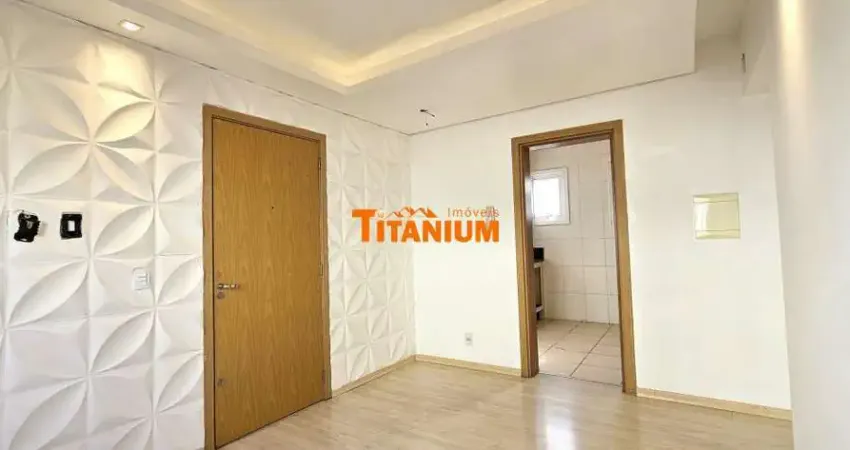 Apartamento à venda com 2 dormitórios, semimobiliado, com 1 vaga de garagem, portaria 12h, no Bairro Rondônia em Novo Hamburgo