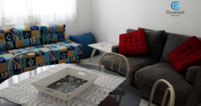 Alugo apartamento todo mobiliado de 01 dormitório e garagem no Gonzaga em Santos.