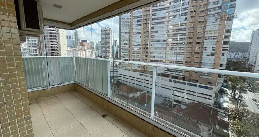 Vendo maravilhoso apartamento com 03 dormitórios, 01 suíte, ampla sacada mobiliável em l, lazer completo, 02 vagas demarcadas, no coração do gonzaga, santos.