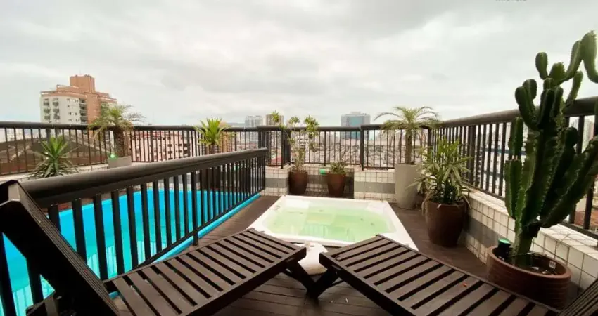 Vendo linda cobertura triplex, 05 dormitórios, aparecida, santos