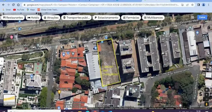 Terreno à venda na Avenida Orosimbo Maia, 2124, Cambuí, Campinas