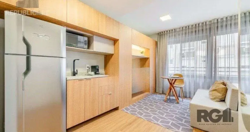 Apartamento studio para venda no bairro farroupilha com 24 m² e 1 dormitório/quarto.