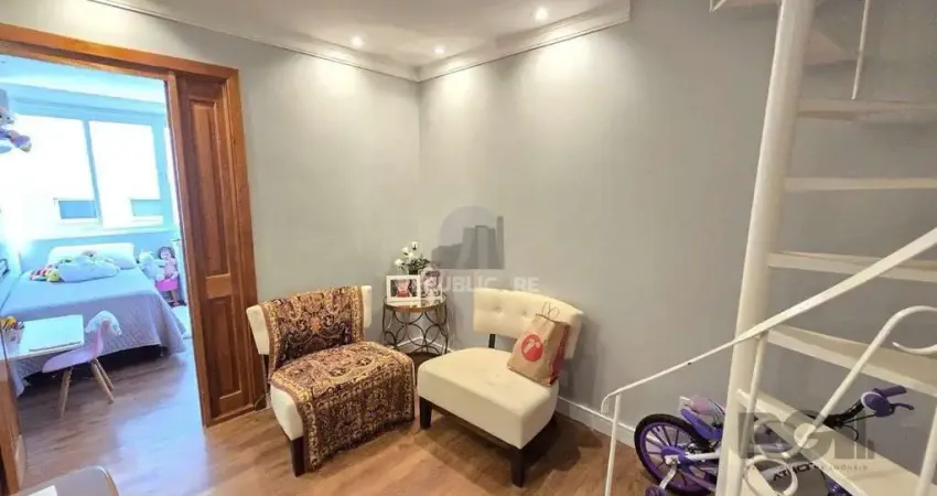 Cobertura de 90m² - 3 dormitórios, 2 banheiros, terraço com churrasqueira e 1 va